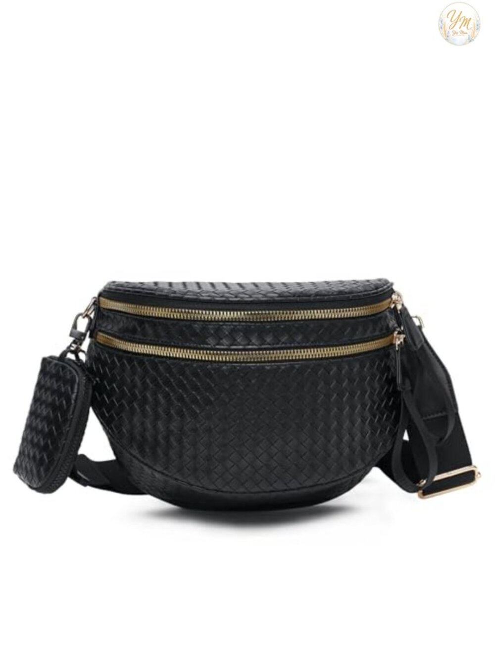 Vegan Leather Bum Bag Crossbody Fanny Pack with Detachable Coin Purse